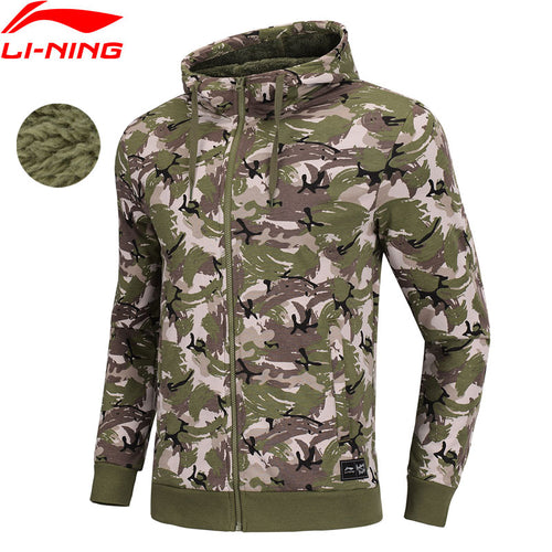 Li-Ning Men The Trend Hoodie Warm Fleece 100% Cotton Regular Fit Zipper LiNing Sports Sweater Hooded Jackets AWDN881 MWJ2583