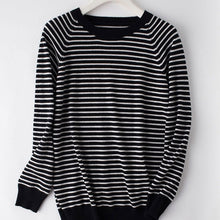 Load image into Gallery viewer, Winter Men Sweaters 100% Pashmina Knitting Jumpers New Arrival Striped Fashion Man Pullovers Oneck 3Colors Standard Clothes Tops