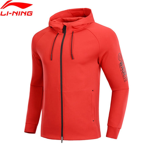 Li-Ning Men Wade Series Sports Sweater 48% Polyester 42% Cotton 10% Spandex Regular Fit LiNing Sport Hoodie Tops AWDP137 CJFM19
