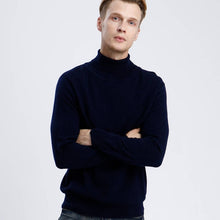 Load image into Gallery viewer, 100% Pure Cashmere Knitted Sweater Men High Quality Turtleneck Jumpers Hot Sale 6Colors Man Sweaters Standard Clothes Male Tops
