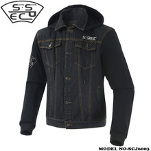 Load image into Gallery viewer, SSPEC NEW Mens Denim motorcycle jacket Off-Road Racing hoodie Motorbike motorcross Protective Gear fashion casual sweater jacket